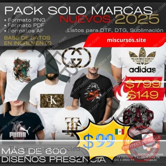 AHORA MAS DE 600 diseños - Marcas que incluye